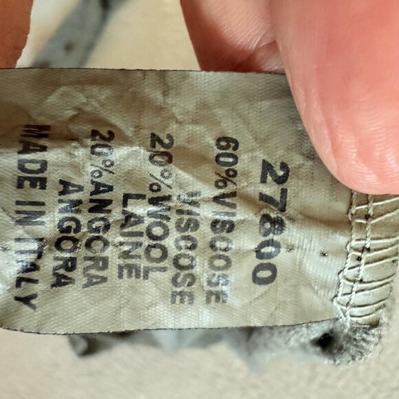 Angela Mara Sweater Metallic Polka Dot Angora Wool Made Italy - Picture 6 of 8